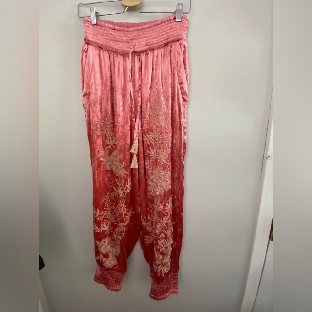 Anthropologie Rosie Embroidered Velvet Joggers - Picture 12 of 13